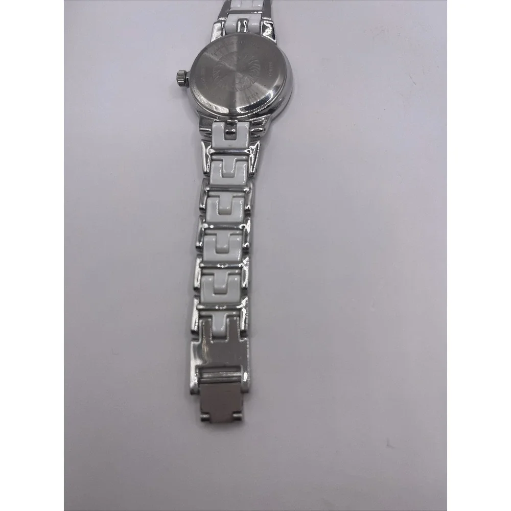 Anne Klein AK/1611 Diamond‎ Dial White Ceramic Collection Women's Watch